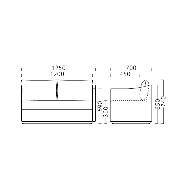 デージ左アームBR2P W1250
