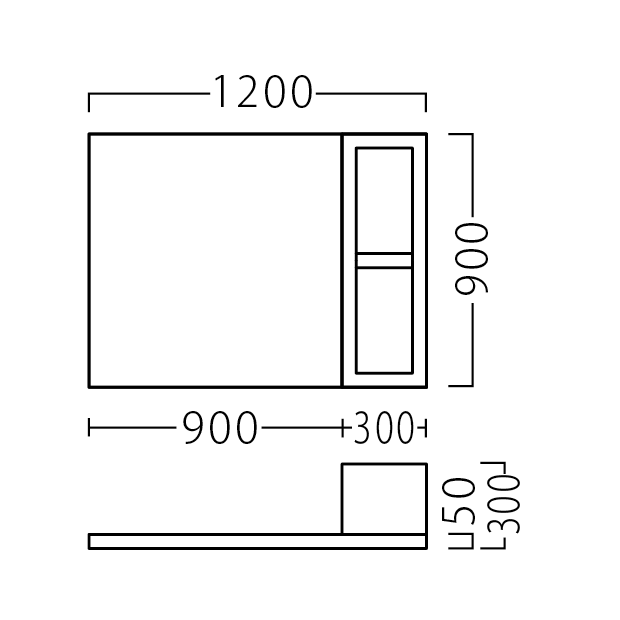 メロディーブックボックス付マットC900