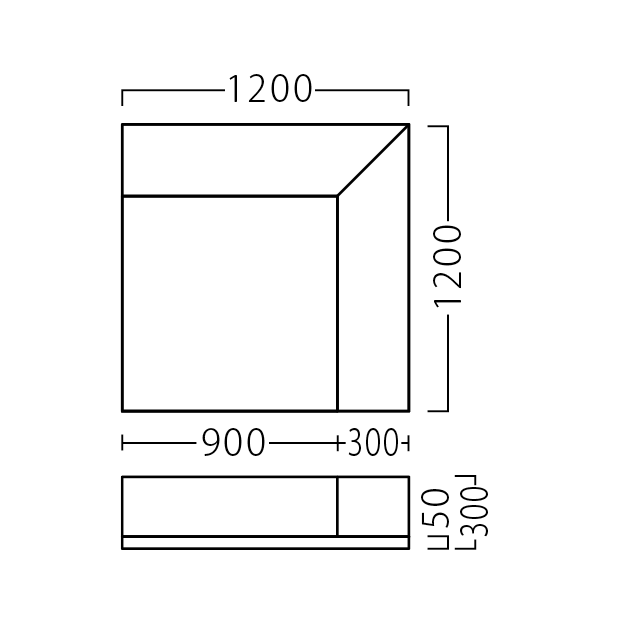 メロディーサークル付コーナーC1200