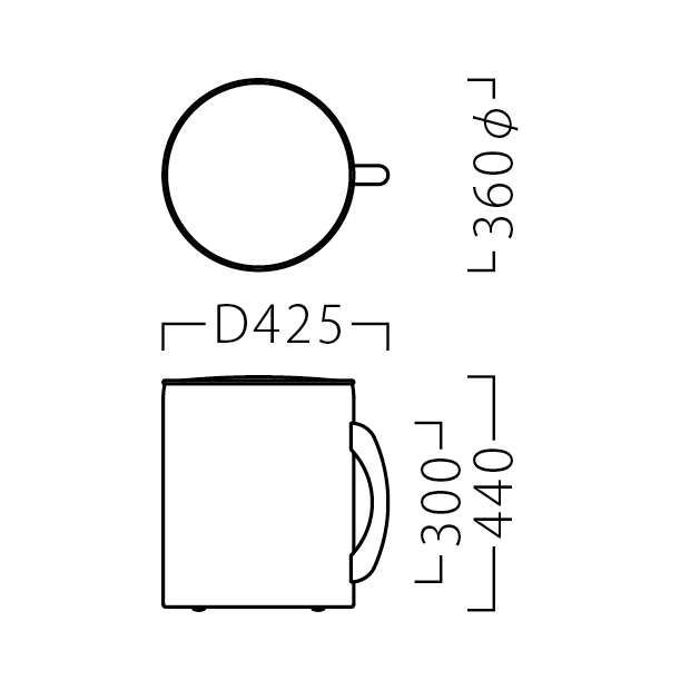 モクカップスツールBR