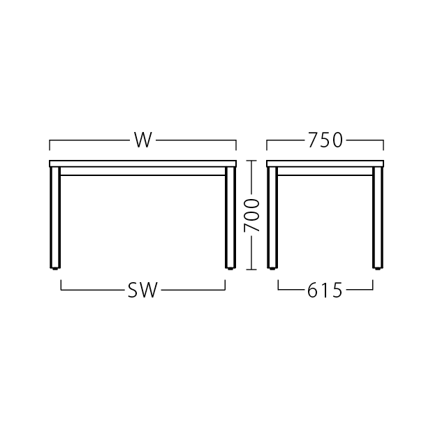 菊テーブル(黒)